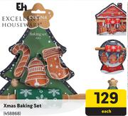 Excellent Houseware Xmas Baking Set 458868-Each