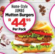 Home Style Jumbo Mutton Burgers-Per Pack