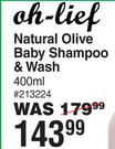 Oh Lief Natural Olive Baby Shampoo & Wash-400ml