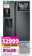 Samsung 617 L Gentle Black Fridge RS64R5311B4