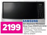 Samsung 32 Ltr Electronic Microwave Silver Oven ME9114S1/XFA