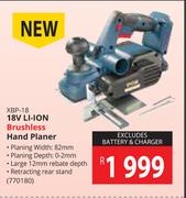 Ryobi 18V Li-Ion Brushless Hand Planer XBP-18