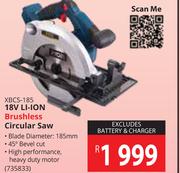 Ryobi 18V Li-Ion Brushless Circular Saw XBCS-185