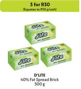 D'Lite 40% Fat Spread Brick-For 3 x 500g