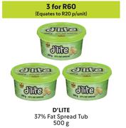 D'Lite 7% Fat Spread Tub-For 3 x 500g