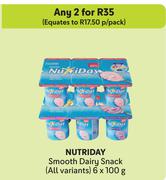 Nutriday Smooth Dairy Snack (All Variants)-For Any 2 x 6 x 100g