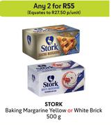 Stork Baking Margarine Yellow Or White Brick-For Any 2 x 500g