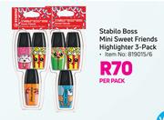 Stabilo Boss Mini Sweet Friends Highlighter (3 Pack)-Per Pack
