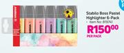 Stabilo Boss Pastel Highlighter (6 Pack)-Per Pack