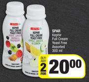 Spar Kephir Full Cream Yeast Free Assorted-For Any 2 x 300ml  