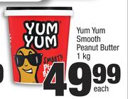 Yum Yum Smooth Peanut Butter-1Kg Each