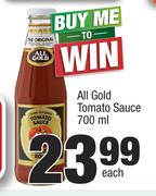 All Gold Tomato Sauce-700ml Each