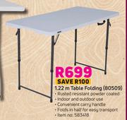 1.22m Table Folding 