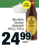 Mrs Ball's Chutney (Selected)-450g/470g Each