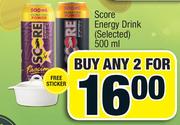 Score Energy Drink (Selected)-Any 2 x 500ml