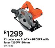 Black & Decker Circular Saw With Laser 1250W 190mm 81471586