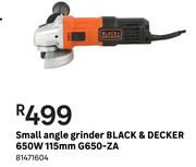 Black & Decker Small Angle Grinder 650W 115mm G650-ZA