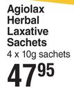 Agiolax Herbal Lexative Sachets 4 x 10g Sachets