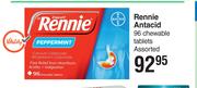 Rennie Antacid 96 Chewable Tablets Assorted
