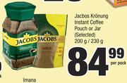 Jacobs Kronung Instant Coffee Pouch Or Jar (Selected)-200g/230g Per Pack