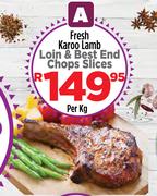Fresh Karoo Lamb Loin & Best End Chops Slices-Per Kg