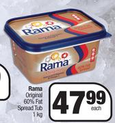 Rama Original 60% Fat Spread Tub-1Kg Each