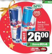 Red Bull Energy Drink Assorted-For Any 2 x 250ml