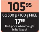 Sunlight Hand Washing Powder (All Variants)-6 x 500g + 100g Free