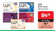 Lux Bath Soap (All Variants)-6 x 175g