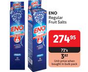 Eno Regular Fruit Salts-72's