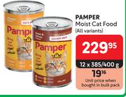 Pamper Moist Cat Food (All Variants)-12 x 385g/400g