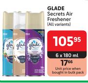 Glade Secrets Air Freshener (All Variants)-6 x 180ml
