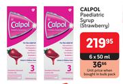 1Calpol Paediatric Syrup Strawberry-6 x 50ml