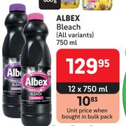 Albex Bleach (All Variants)-12 x 750ml