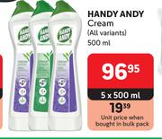 Handy Andy Cream (All Variants)-5 x 500ml