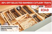 Extendable Kitchen Cutlery Organiser Bamboo 81498056
