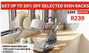 Delinia Epoxy Dish Rack With Under Tray Dark Grey 81498648