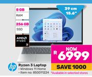 HP 15.6"(39cm)Ryzen 3 Laptop