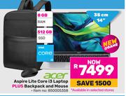 Acer 14"(39cm) Aspire Lite Core i3 Laptop Plus Backpack And Mouse