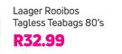 Laager Rooibos Tagless Teabags-80's Pack