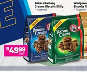 Bakers Romany Creams Biscuits Assorted-500g Each