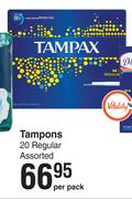 Tampax Tampons 20 Regular Assorted-Per Pack