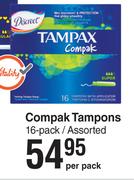 Tampax Compak Tampons 16 Pack Assorted-Per Pack