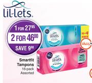 Lil-Lets Smartfit Tampons 16 Pack Assorted-For 1