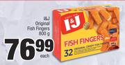 I&J Original Fish Fingers-800g Each