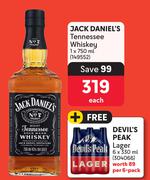 Jack Daniel's Tennessee Whisky-750ml Each