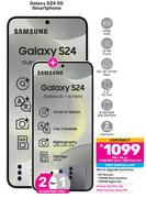 2 x Samsung Galaxy S24 5G Smartphone-On 1.4GB Red Core + Red Flexi 160