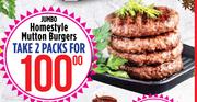 Nagiah's Jumbo Homestyle Mutton Burgers-For Take 2 Packs