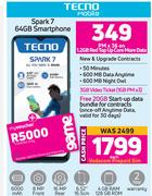 Tecno Spark 7 64GB Smartphone-Each