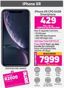 Apple iPhone XR CPO 64GB Smartphone-On 1.2GB Red Top Up More Data